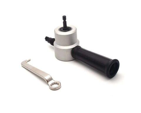 Beefy Multipurpose Double Head Sheet Metal Nibbler And Hole Saw Drill Cutter Attachment with handle and wrench