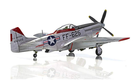 Side view of F 51D Mustang Model Kit 1 48 Scale Plastic Airplane For Adults And Kids Skill Level 3 WW2 Fighter Aircraft Model.
