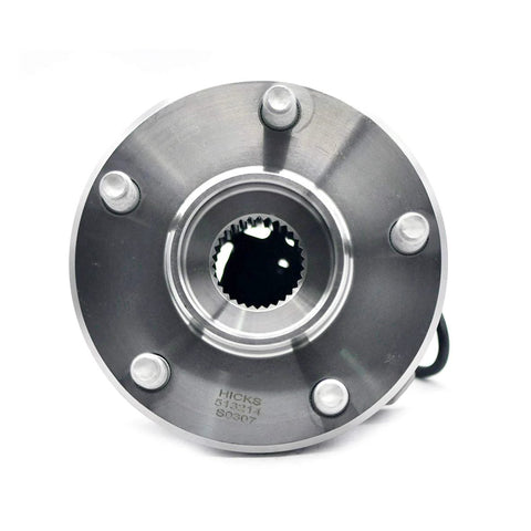 Front view of Front Wheel Hub And Bearing Assembly With ABS, 5 Lug, Direct Fit For 2004-2012 Chevrolet Malibu, set of 2