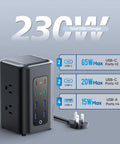 Sick Desk Organization Hack That Slaps With 230W Fast Charging Tower Featuring Eight Smart USB Ports For Laptops Phones And Tablets Vertical Power Strip.