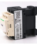 AC Electromagnetic Contactor Three-Phase 3P 3NO, 12A Load, 120V Coil, Heavy-Duty Beefed-Up Industrial Relay For Motors And Control Panels, Reliable Start-Stop Switching For High-Current Machinery, black and white side view