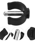 C Shape Tube Lock Clips For Walking Sticks And Crutches, black clamp with metal pin, fits 22mm diameter pipes, 8 pack.