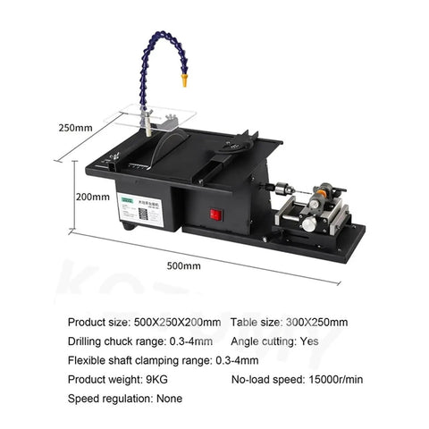 Kickass Heavy Duty Bench Buffer Polisher Slick Multifunction Tabletop Polishing Jade Carving Drill Rig With Juiced 2500w Motor Precision Chuck dimensions and features