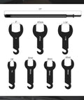 8 Piece Pneumatic Fan Clutch Wrench Set For Auto Repair With Beefy Heavy Duty 7 Driving Wrenches Including 22Mm 32Mm 36Mm 40Mm 47Mm 48Mm 51Mm To Fasten Or Loosen Fan Clutch And Water Pump Nuts Universal Fit For Most Car Brands. 7 wrench sizes shown