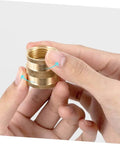 Heavy Duty Flexible Iron Thread Tap Adapters And Hose Connectors Kit With Quick Connect Air Line Couplers And Plugs 10 Pairs Water Pipe Extension Joints For Garden Hose Repair And DIY Plumbing brass threaded adapter in hand