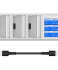 Powerful 100W Battery Charging Station With Color Screen For Mini5 4 3 Pro Drones, Fast Triple Battery Charging Unit With Cable