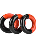 Three steel weight rings from the Golf Swing Analyzer And Weighted Grip Trainer Kit for driver, boosting swing weight and grip comfort.