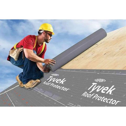 Heavy Duty Roofing Underlayment Roll 42 X 286 Feet With Rock Solid Tear Resistance being installed on a roof.