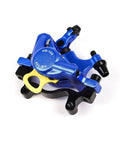 Blue hydraulic disc brake kit for mountain bikes and all road rigs, rear line pulling braking system, smooth stopping power