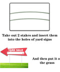Red Arrow Yard Sale Signs With Stakes 16x5 Inches Double Sided Outdoor Estate Sale Signs For Business This Way