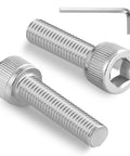 Top Shelf M3 X 30mm Hex Socket Head Cap Screws Crafted From Ridiculously Tough 304 Stainless Steel 18 8 With Full Threads Bright Finish Pack Of 120 with hex wrench.