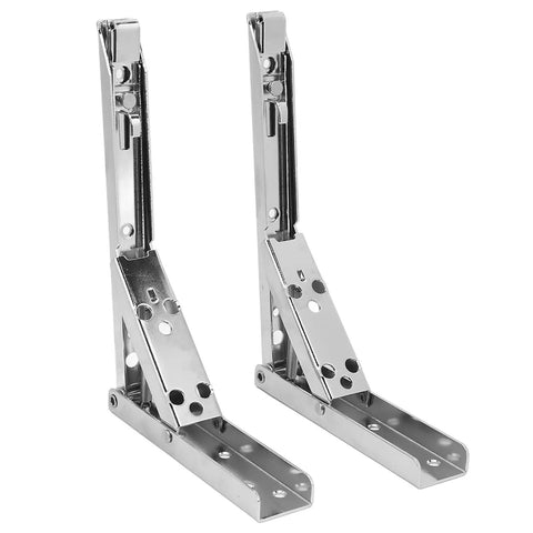 8 Inch Folding Shelf Bracket Wall Mount Heavy Duty Maximum Load 45Kg Cold Rolled Steel Collapsible Shelf Support