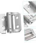 Heavy duty soft close cabinet door hinge with damping, zinc alloy, silver tone. Ideal for corner cabinets and furniture.
