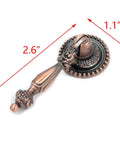 4Pcs Vintage Tear Drop Cabinet Pulls With Screws, Red Bronze Zinc Alloy Handles For Dresser, Closet And Furniture, 2.6 Inch (65mm) Drop Knob Set