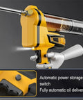 Electric Grease Gun With Lithium Battery Power For Industrial Machinery Lubrication showcasing automatic power switch