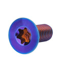 Titanium Torx Countersunk Flat Head Bolts Set Burnt Blue Finish M4 M5 M6 M8 With 8 To 70mm Lengths Grade 5 6Al4V Titanium Ultra Light High Strength