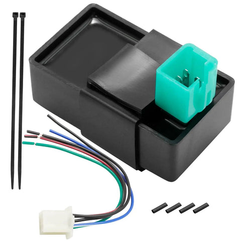 5 Pin AC CDI Box With 5 Wire Plug Kit For X15 X18 Mini Pocket Bike And Coolster 125cc 3125B 3125R 3125XR8 ATV Replacement Ignition Module with connectors and zip ties