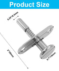 Heavy Duty Stainless Steel Loaded Spring Latch 6.5 By 50 Mm 2 Piece Pack for Cabinets and Doors showing dimensions and design detail.