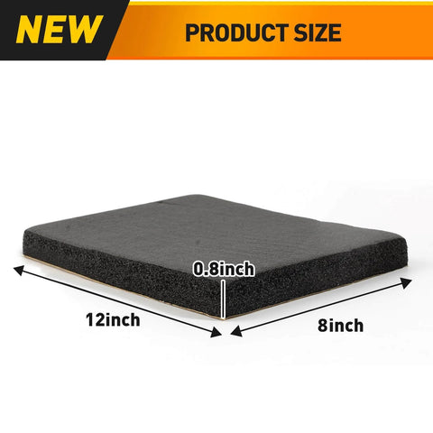 Self-Adhesive Foam Padding Sheets 0.75 Inch Thick Neoprene Vibration Dampening Pads 12 By 8 Inches 4 Pack product size dimensions