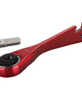 Quarter Inch Drive Anodized Stainless Steel Ratchet With 72 Tooth Gear, Key Ring Tool, Bottle Opener, Hex Or Square Drive