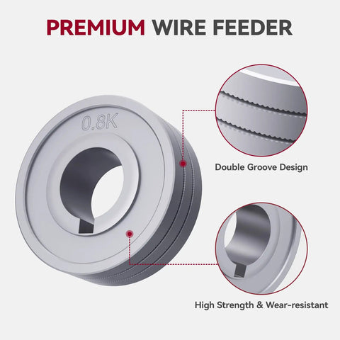 Wire Feeding Wheel 1.0 To 1.2mm Knurled Groove Drive Wheel For Flux Core MIG MAG Welding Machines Heavy Duty Steel Rust Resistant