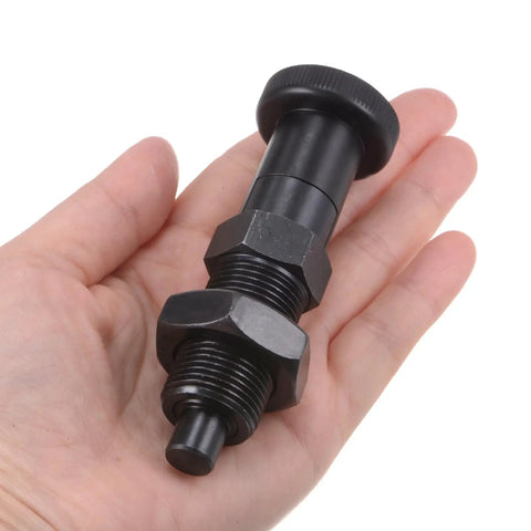 Heavy Duty Built Tough Setup Rock Solid Hold Push Fit Ball Nose Spring Plunger M20x1.5 Thread 10mm Pin Carbon Steel in hand