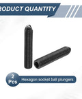2Pcs High Carbon Steel M16X80MM Hex Socket Screw Thread Ball Plunger shown with hexagon socket head for quick adjustments.