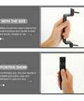 2 Pack Barn Door Handles Beefy Metal Sliding Door Pull Handles For Cabinet with Comfortable Grip in hand view