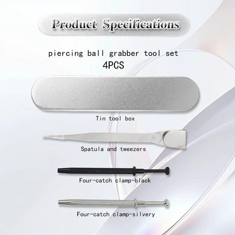Hella Tight 4 Claw Jewelry Grabber Tool With Heavy Duty Stainless Steel Diamond Tip Pinch Pliers For Knockout Grip On Beads Tiny Screws Ic Chips Water Proof Non Slip Edc Pickup Device Silver Black, tool set in tin box