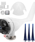 1200W Wind Turbine Kit For Marine And Home Power 3 Blade Generator System Blue 12V Easy Install Adjustable Voltage And Current