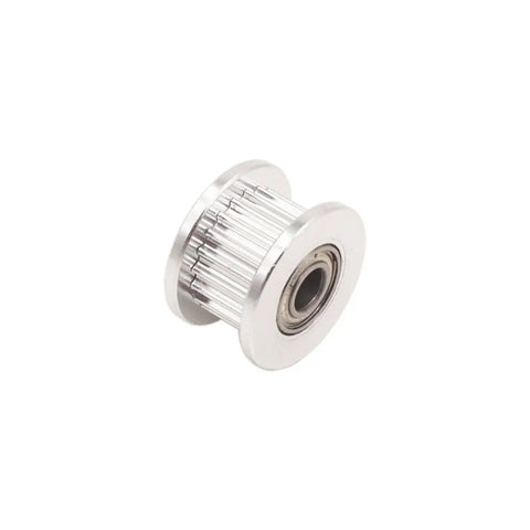 Premium Gt2 Idler Pulley With 20 Teeth And 4mm Bore designed for 6mm timing belts, aluminum construction, shown at an angle.