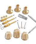Tub and Shower Trim Kit For Price Pfister Faucets, 3 Handle Tub Trim Set, shown with all metal satin brass components