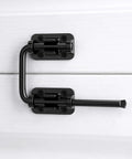 Heavy Duty Patio Sliding Door Loop Lock With U Shaped Latch Hook Adjustable 0 To 180 Degree Rotating Bar installed on door