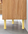 Switch Up Your Setup With These Durable Adjustable Furniture Legs Crafted From Heavy Aluminum Alloy Featuring Quick Height Tweaks On Twist Base ideal for wooden cabinet in gold finish.