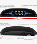Smart GPS Head Up Display With Anti Glare Hd Screen For Chevrolet Volt Bolt Ev Blazer Ev showing dimensions and design features.