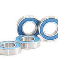 12x24x6mm Chrome Steel Cartridge Bearings Beefed Up With Grease And Sealed With Double Lip Labyrinth Seal Full Complement Balls 4 Pack For Bike Hub Pivots Heavy Duty Load Capacity Smooth Reliable Rotation, four bearings