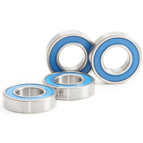 12x24x6mm Chrome Steel Cartridge Bearings Beefed Up With Grease And Sealed With Double Lip Labyrinth Seal Full Complement Balls 4 Pack For Bike Hub Pivots Heavy Duty Load Capacity Smooth Reliable Rotation, four bearings