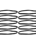 Rock Solid 10 Piece Silicone Bumper Rings For Fire Extinguisher Carts displayed in black, showing durable silicone design for impact protection.