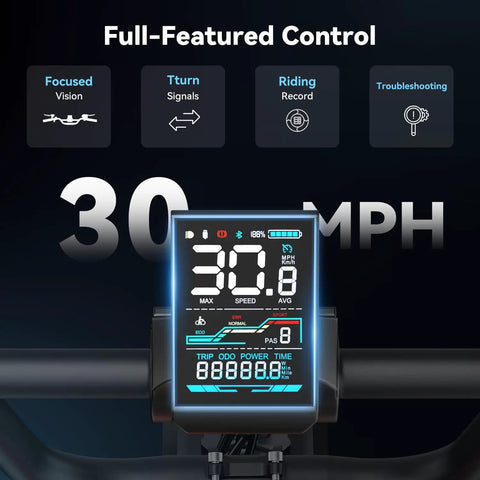 Display of RetroVolt Electric Bike For Adults With 2000W Peak Motor 30 MPH Top Speed 70 Mile Range 48V 13Ah Removable Battery
