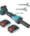 Heavy Duty Cordless Die Grinder With Two 21V Batteries Badass Powerhouse For Metal Grinding Wood Carving Variable Speed Quick Change Chuck.