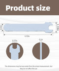 Diagram of 692900 Replacement Polisher Wrench for 7424XP 7424 7335 7336 97355 showing dimensions and ultra thin metal profile.