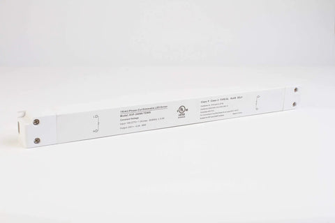 Side view of 24V UL Listed Triac Dimmable LED Driver And Transformer For Constant Voltage Power Supply Plug And Play For LED Strip Lights Easy Control With AC Wall Dimmer Lutron And Leviton Compatible 96W