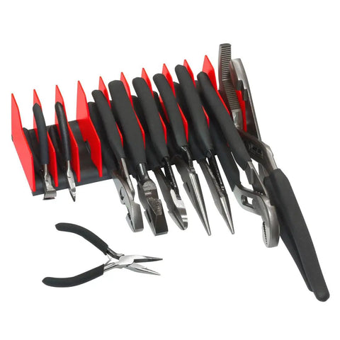 Premium No Slip Plier Organizer That Holds Ten Tools Of Any Size With A Rubber Base To Keep Every Tool In Place