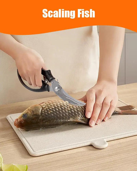 Super Tough Kitchen Shears That Make Light Work Of Cutting Whole Chickens Turkeys And Fish Bones Thanks To The Handy Spring Loaded Design Which Cuts Down Hand Fatigue Stainless Steel Scissors Built For Serious Kitchen Duty And Everyday Use