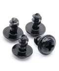 BMW Rear License Plate Screws M5 x 8mm Coarse Thread Stainless Steel Black Oxide Pack of 4 on white background
