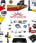 Image of various scales and weighing equipment, including the Straight Up Heavy Duty 5000 Lb Industrial Floor Scale With Steel Bumper Guards.