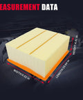 Air Filter For Ram 2500 3500 4500 5500 6.7L Diesel And 2019-2025 6.4L Gas Engine Replacement Replaces 53034051AB CA10261 dimensions