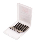 Pro Series Deburring Blades Set Of 10 BS1010 For Steel Aluminum And Plastic 62-64 HRC in storage box, visible side view
