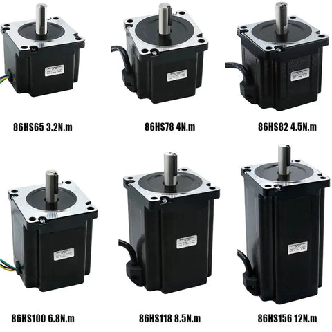 Nema 34 Stepper Motor Kit With DM860H Driver And 400W Power Controller For CNC Machines, Beefy Torque Range 3.5 Nm To 12 Nm, Smooth Motion, Plug And Play, six torque sizes