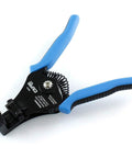 Precision Pro Grade Wire Stripper For 22 To 8 AWG Wires With Adjustable Setting, Cast Alloy Chassis, Recoiling Spring, Blue Grip